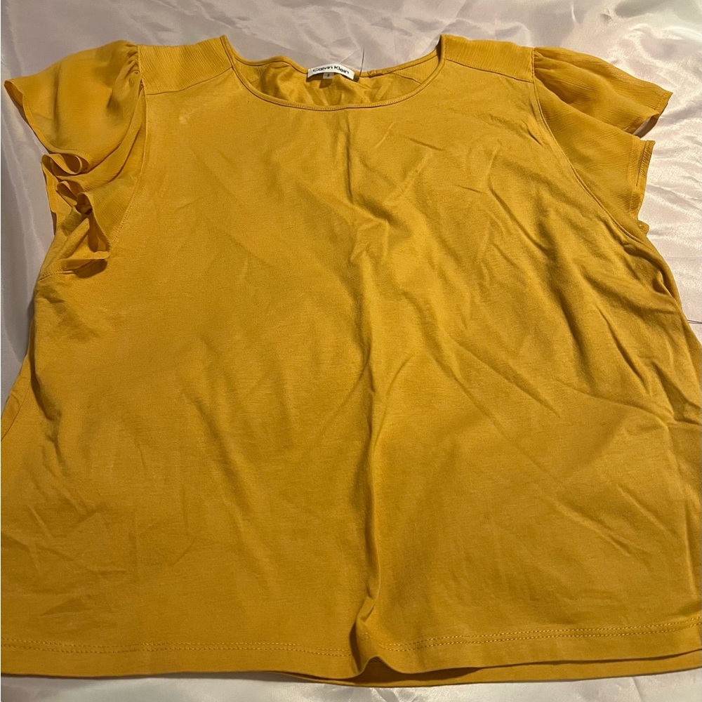 Calvin Klein. Women's Yellow Top